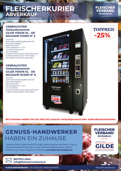 Gilde Verkaufsautomat Abverkauf